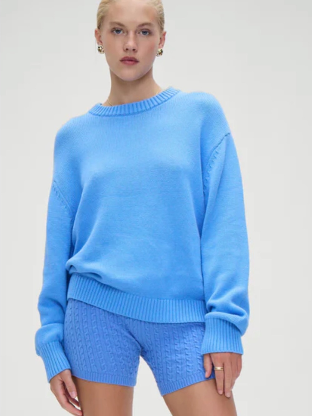 Frankie's Bikinis Blue Crewneck